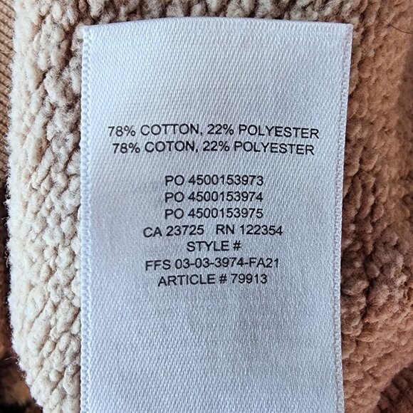 Aritzia TNA Cozy Fleece Womens XS Sweatshirt 1/4 Zip Tan Pullover Long Sleeve - Picture 10 of 11